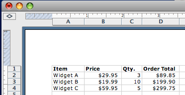 sample spreadsheet screenshot