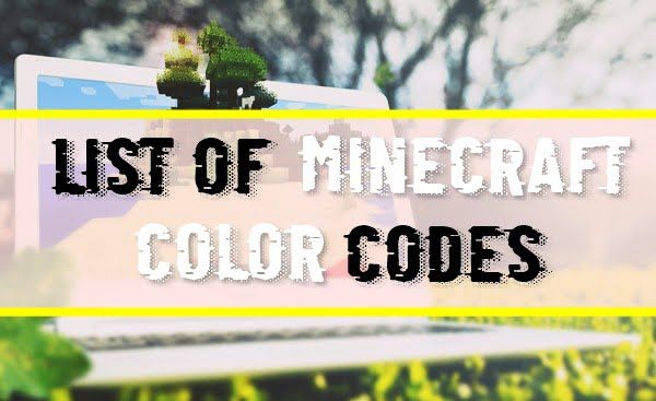 List of All Minecraft Color Codes (2020)