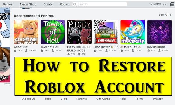 How to Restore Roblox Account (Deleted)?