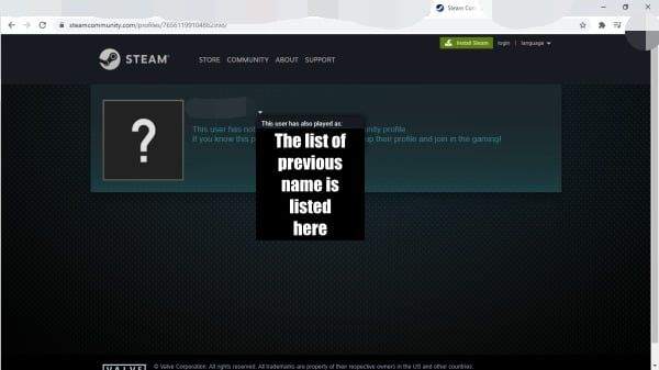 How to hide previous steam names?