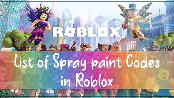 Roblox Spray Paint Codes List (2022)