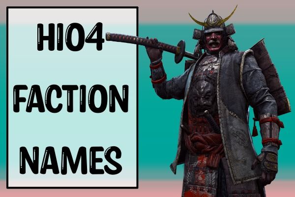 Hio4 Faction Names (2022)