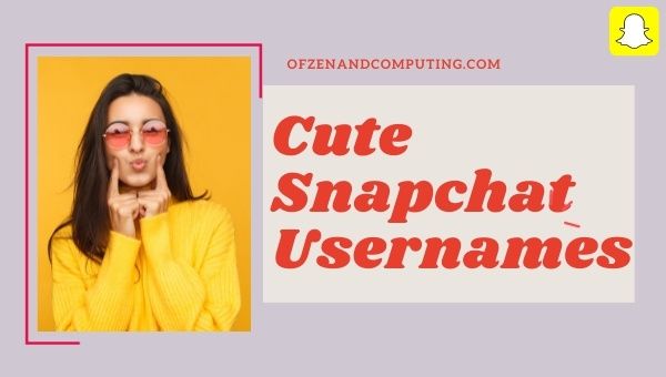 Cute Snapchat Usernames 2022 (Names)