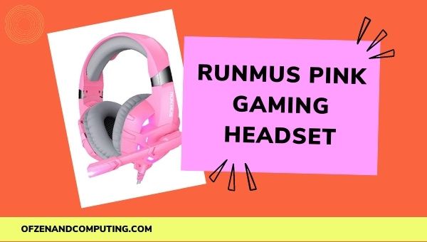 RUNMUS Pink Gaming Headset