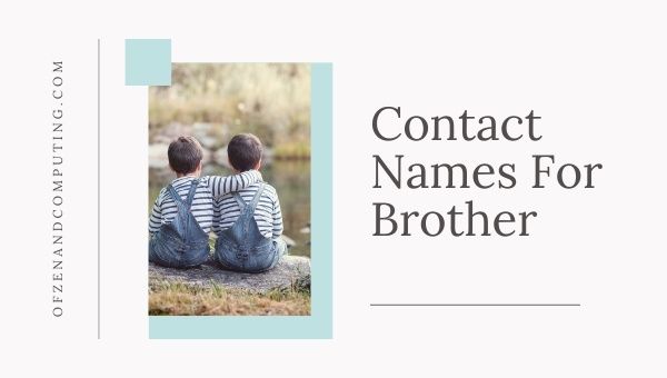Contact Names For Brother (2022)
