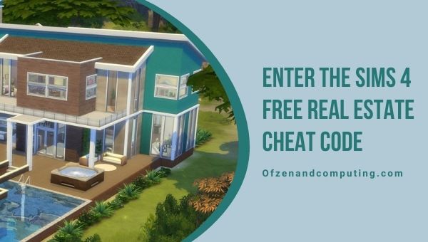 Enter the Sims 4 Free Real Estate Cheat Code