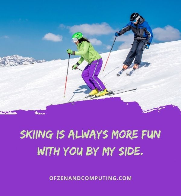Couples Skiing Captions For Instagram (2022)
