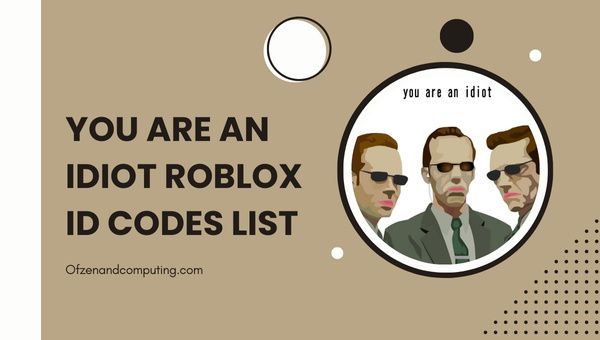 You Are An Idiot Roblox ID Codes List (2022)